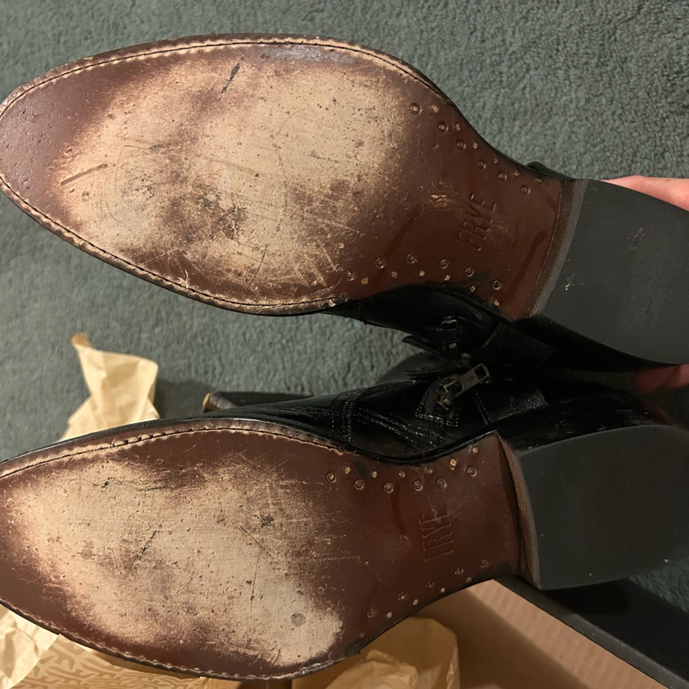 Frye Men's Black Leather Boots - Picture 2 of 7